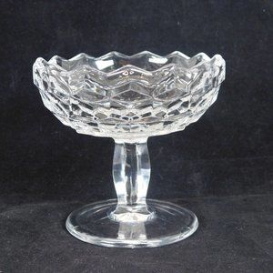 Fostoria American Jam Jelly Compote 4.25” Tall Vintage Elegant Glass NO LID MCM